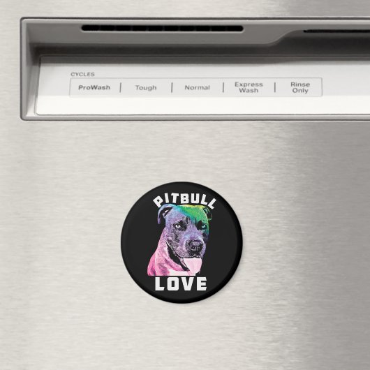 Blue Nose Pitbull Love Pop Art Style Cool Pit Magneet (Insitu (Vaatwasser))