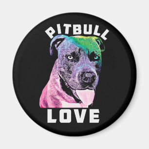 Blue Nose Pitbull Love Pop Art Style Cool Pit Magneet