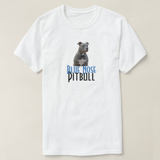 Blue Nose Pitbull White T-Shirt (Design voorkant)