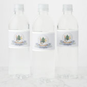 Blue Notenkraker Kerst Baby shower Waterfles Etiket (Flessen)