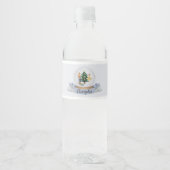 Blue Notenkraker Kerst Baby shower Waterfles Etiket (Voorkant)
