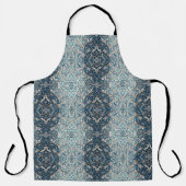 Blue Nouveau Apron Schort (Voorkant)