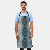 Blue Nouveau Apron Schort (Gedragen)