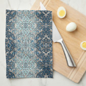 Blue Nouveau Kitchen Towel Theedoek (Quarter Fold)