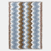 Blue-Nuetral Zig Zag Blanket Deken (Voorkant Verticaal)