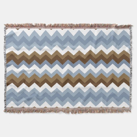 Blue-Nuetral Zig Zag Blanket Deken (Voorkant)