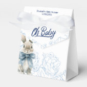 Blue Nummy Baby shower Bedankdoosjes (Voorkant Zijde)