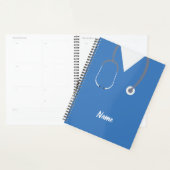 Blue Nurse Doctor shirt en Stethoscoop Planner (Display)