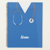 Blue Nurse Doctor shirt en Stethoscoop Planner (Voorkant)