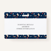 Blue Nurse Healthcare Logo Horizontale ID Badge (Achterkant)