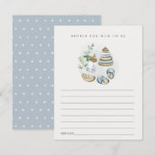 Blue Nursery Essential Advice for Mum Baby shower Informatiekaartje (Voorkant / Achterkant)
