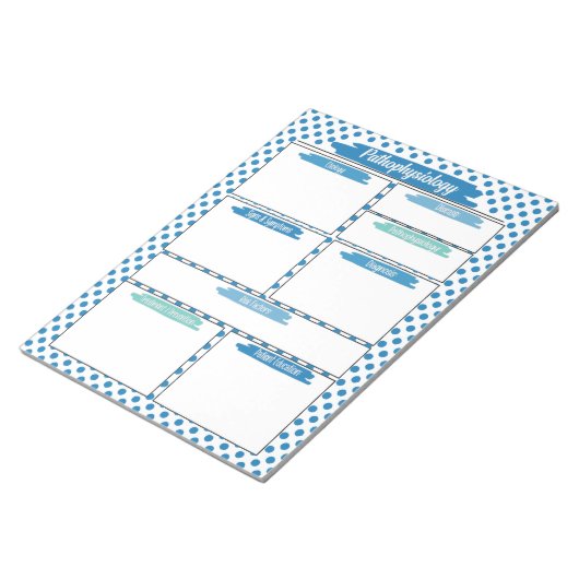 Blue Nursing - Pathofysiologie Sjabloon Notitieblok (Schuin)