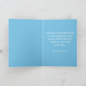 Blue Nursing School Afstuderen gefeliciteerd Kaart (Binnen)