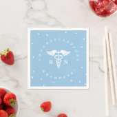 Blue Nursing School Graduparty Napkins Servetten (Insitu)