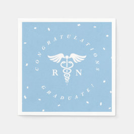 Blue Nursing School Graduparty Napkins Servetten