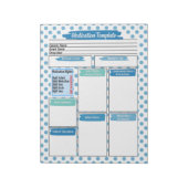 Blue Nursing Student Medicatie Sjabloon Notitieblok (Linkerzijde)