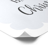 Blue Nutcracker Ballet Winter baby shower welkom Poster (Hoek)