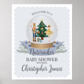 Blue Nutcracker Ballet Winter baby shower welkom Poster (Voorkant)