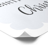 Blue Nutcracker Ballet Winter baby shower welkom Poster (Hoek)