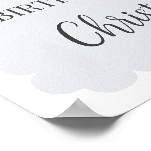 Blue Nutcracker Ballet Winter baby shower welkom Poster (Hoek)