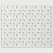 Blue Nutcracker Wrapping Paper Boy Christmas Cadeaupapier (Vlak)