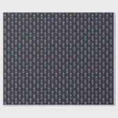 Blue Nutcrackers Christmas Wrapping Paper Cadeaupapier (Vlak)