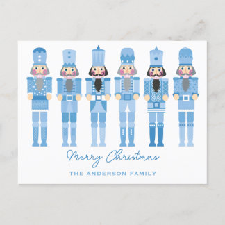 BLUE NUTCRACKERS KERST BRIEFKAART