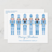 BLUE NUTCRACKERS KERST BRIEFKAART (Voorkant / Achterkant)