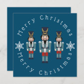 Blue Nutcrackers Personaliseer je creditcard Bedankkaart (Voorkant / Achterkant)