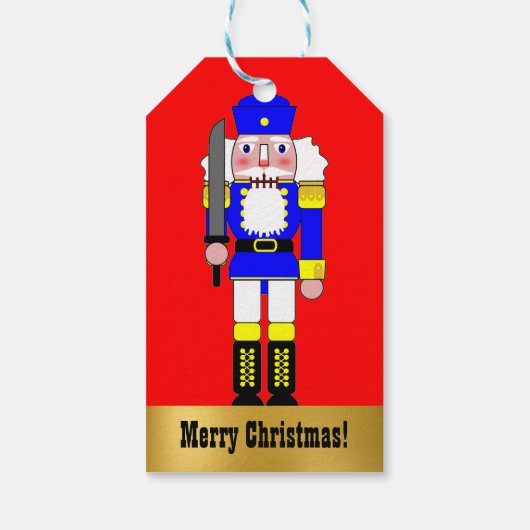 Blue Nutkraker Cadeaulabel (Achterkant)