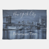 Blue NYC Skyline Theedoek (Horizontaal)