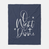 Blue O Night Divine Kerstmis Throw Blanket Fleece Deken (Voorkant)