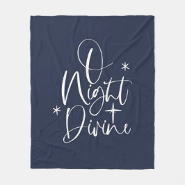 Blue O Night Divine Kerstmis Throw Blanket Fleece Deken