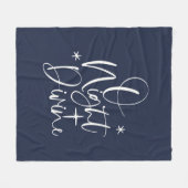 Blue O Night Divine Kerstmis Throw Blanket Fleece Deken (Voorkant (Horizontaal))