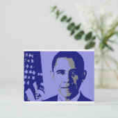 Blue Obama Briefkaart (Staand voorkant)