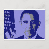 Blue Obama Briefkaart (Voorkant)