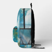 Blue Ocean Abstracte rugzak (Rechts)
