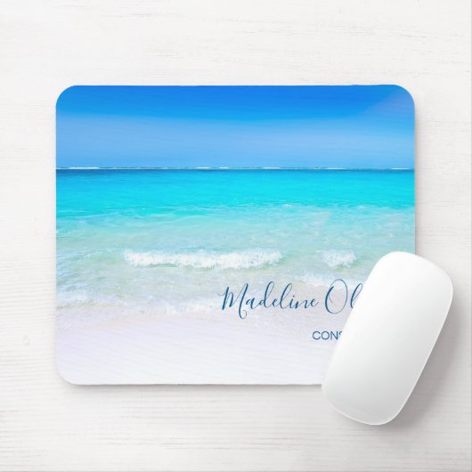 Blue Ocean Aqua Zee Sky Vacation Vibe Muismat (Met muis)