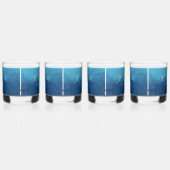 Blue Ocean Beach Bruiloft Aangepaste namen Whisky Glas (Rechts)
