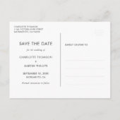 Blue Ocean Beach bruiloft foto Save the date Aankondigingskaart (Achterkant)