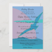 Blue Ocean Blended Familie Foto Bruiloft Kaart (Achterkant)