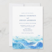 Blue Ocean bruiloft Kaart (Voorkant)