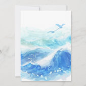 Blue Ocean bruiloft Kaart (Achterkant)