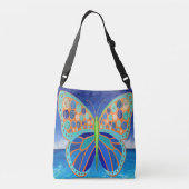 Blue Ocean Butterfly Crossbody Bag Tas (Achterkant)