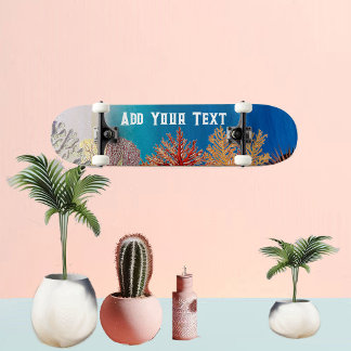 Blue Ocean Coral Reef Tropical Paradise Serene Zee Persoonlijk Skateboard