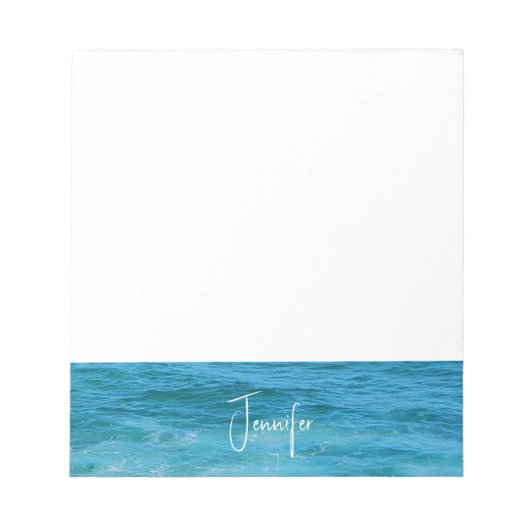 Blue Ocean gepersonaliseerd Notitieblok (Voorkant)