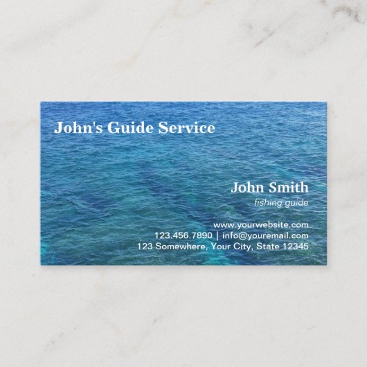 Blue Ocean Gevist gids Gevist Charter Visitekaartje (Voorkant)