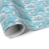 Blue Ocean Glas in lood Dolphins Cadeaupapier (Rol Hoek)