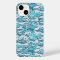 Blue Ocean Glas in lood Dolphins