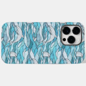 Blue Ocean Glas in lood Dolphins Case-Mate iPhone Case (Achterkant (horizontaal))